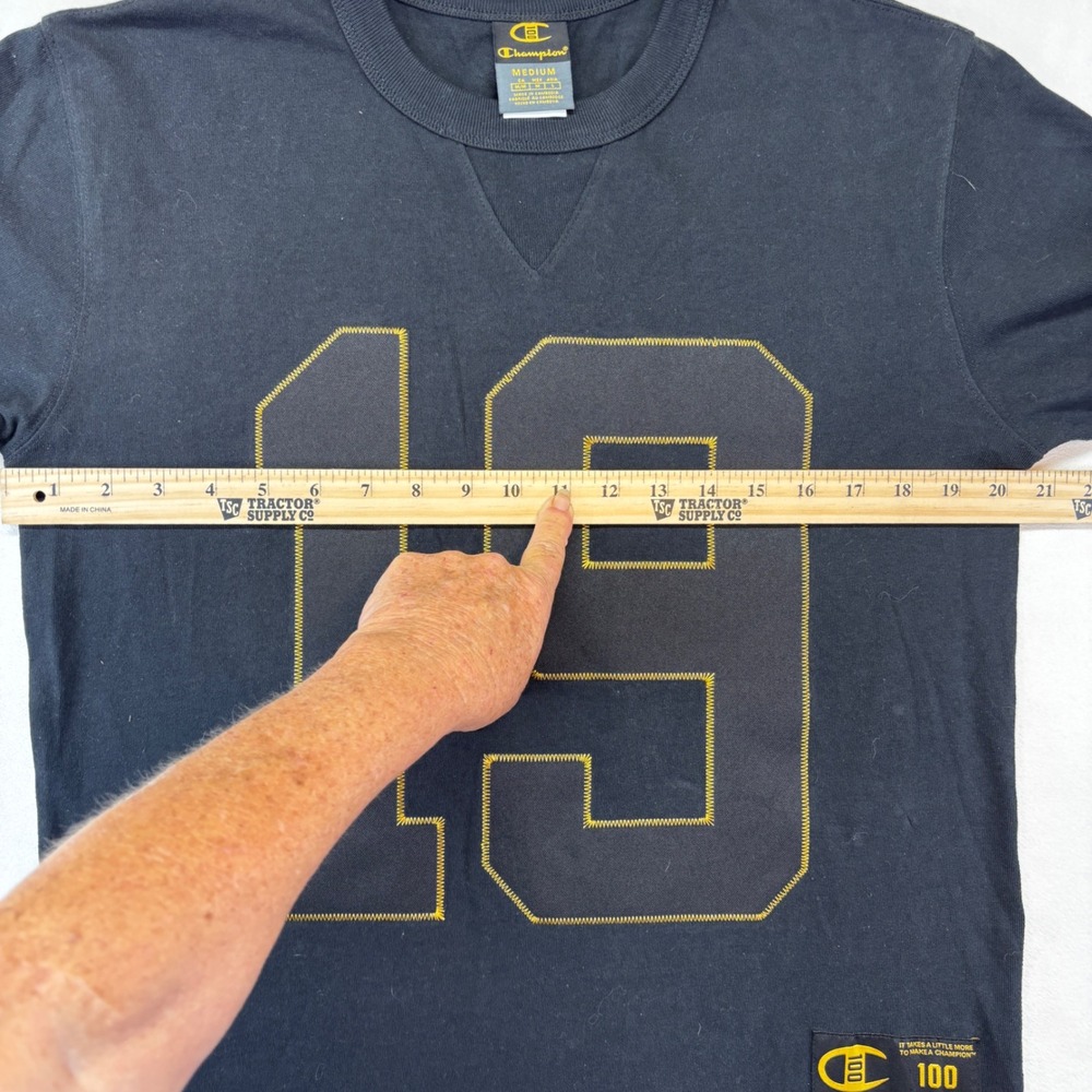 Champion T-shirt Mens Medium Black 100th Anniversary 19 Graphic T4311G 003 - Picture 3 of 8